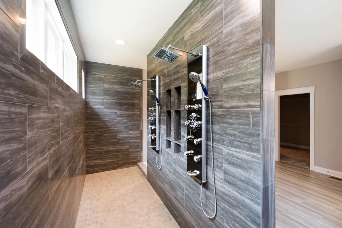 Wine cellar hallway with stone wall